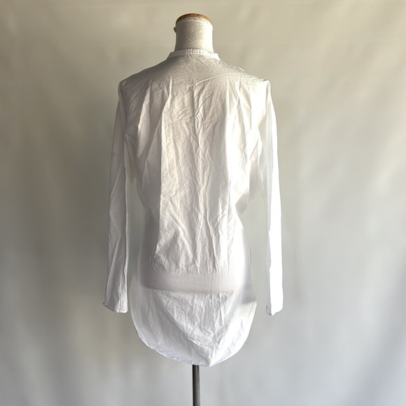 COS White Tie Waist Button Down Top - sz 4 - Picture 3 of 6